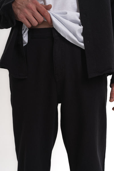 Baggy Gabardin Pantolon Siyah