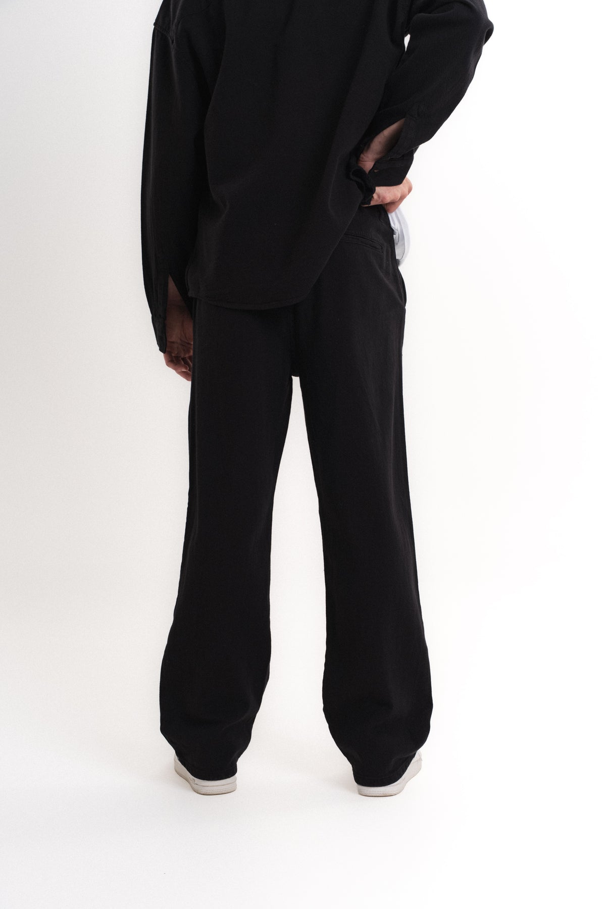 Baggy Gabardin Pantolon Siyah