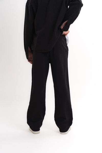 Baggy Gabardin Pantolon Siyah