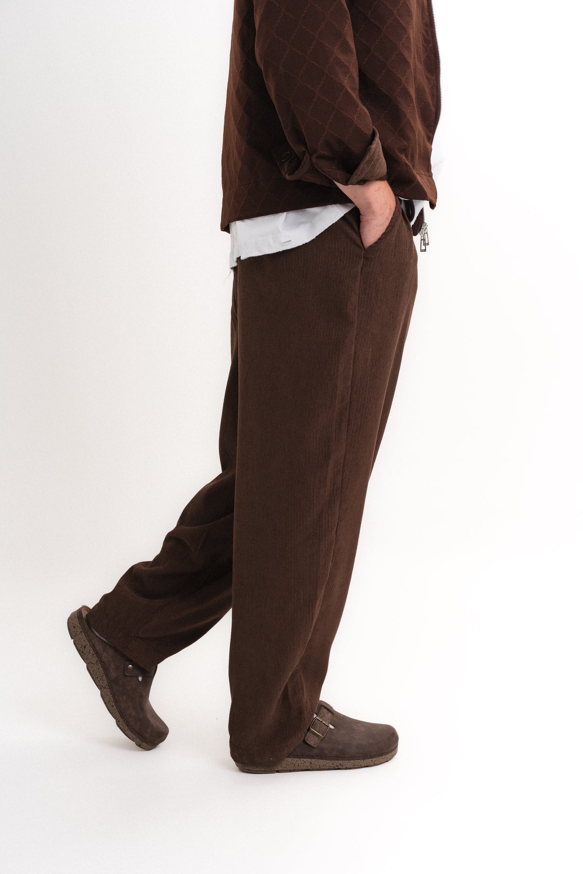 Baggy Kadife Pantolon - Kahverengi