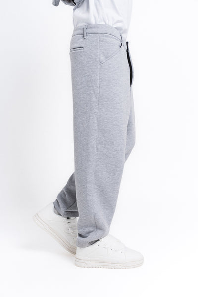 Core Beli Lastikli Pensli Jogger Pantolon Açık Gri