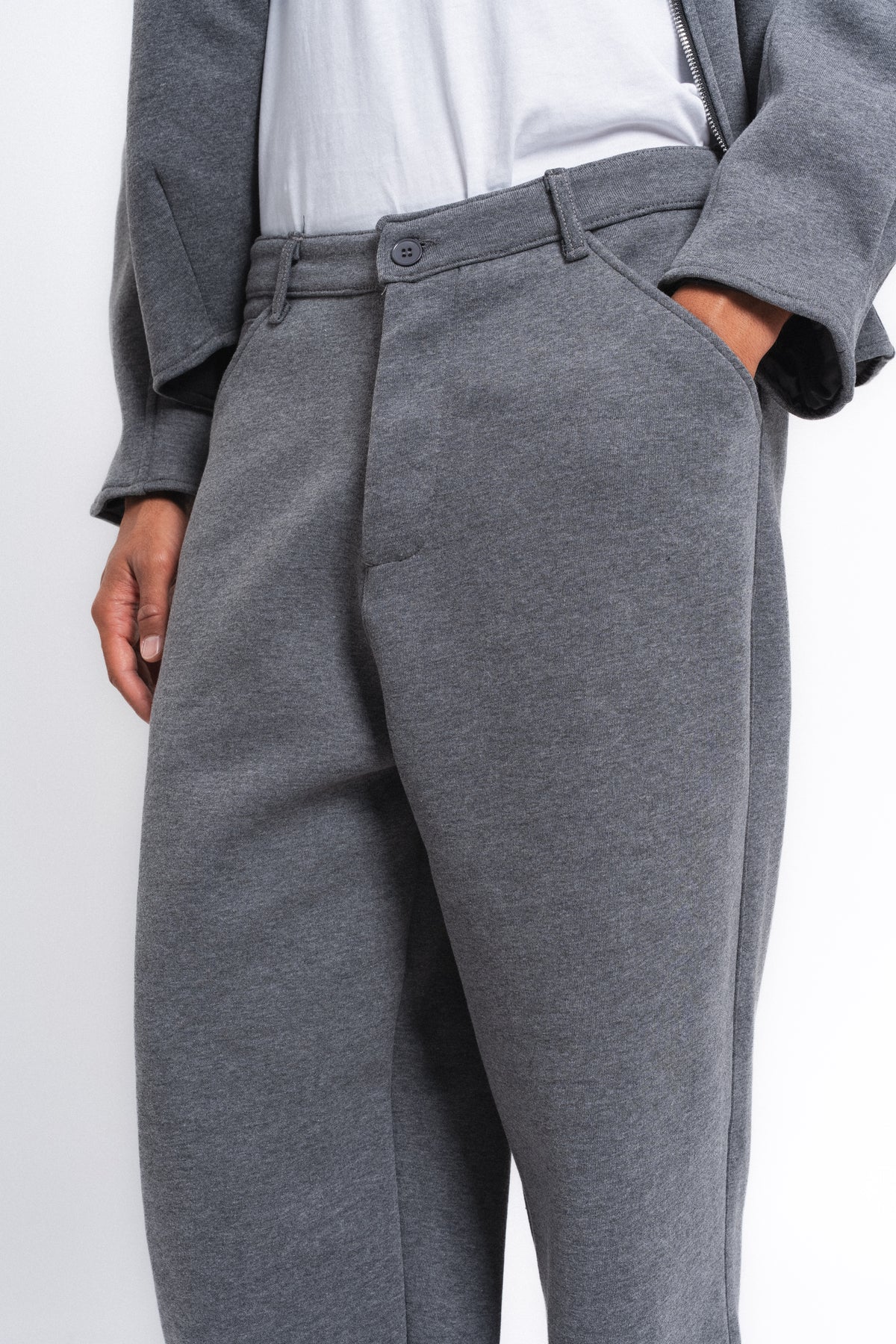 Core Beli Lastikli Pensli Jogger Pantolon Antrasit
