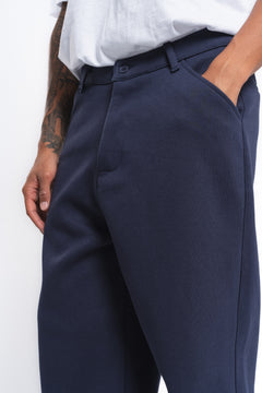 Core Beli Lastikli Pensli Jogger Pantolon Lacivert