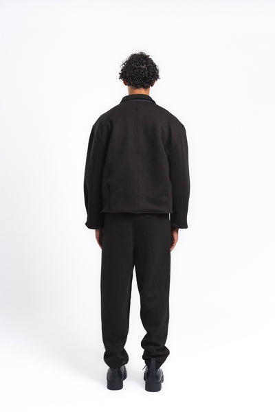 Core Beli Lastikli Pensli Jogger Pantolon Siyah