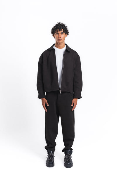 Core Beli Lastikli Pensli Jogger Pantolon Siyah
