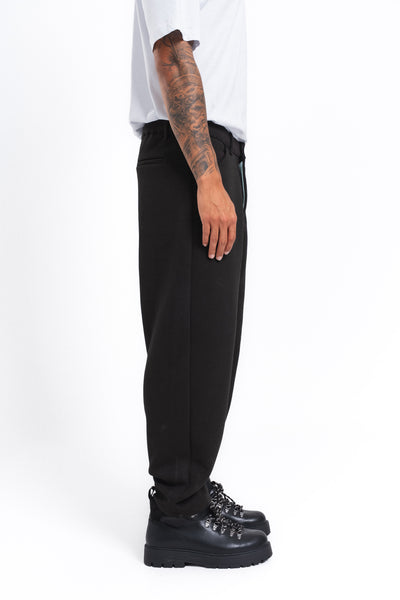 Core Beli Lastikli Pensli Jogger Pantolon Siyah