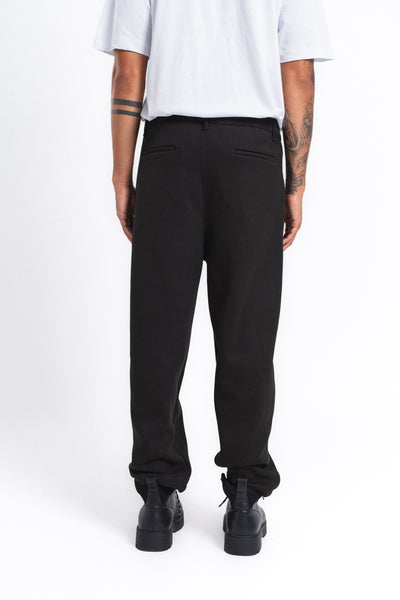 Core Beli Lastikli Pensli Jogger Pantolon Siyah