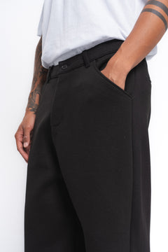 Core Beli Lastikli Pensli Jogger Pantolon Siyah