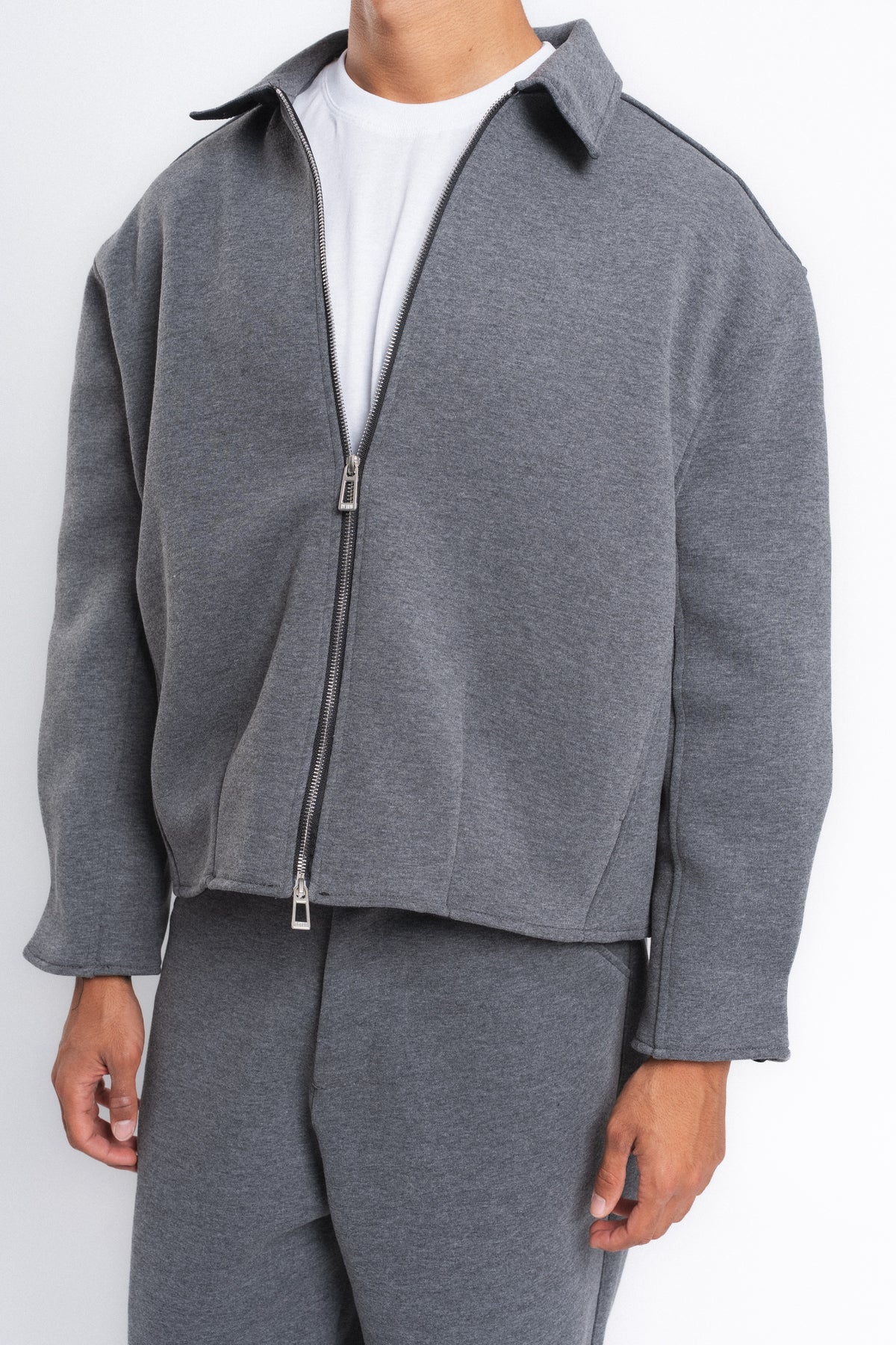 Core Fermuarlı Minimal Sweat Ceket Antrasit