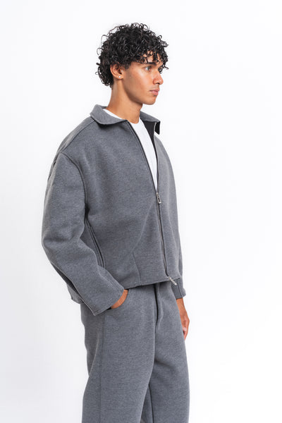 Core Fermuarlı Minimal Sweat Ceket Antrasit