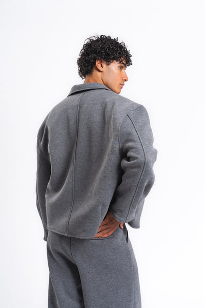 Core Fermuarlı Minimal Sweat Ceket Antrasit