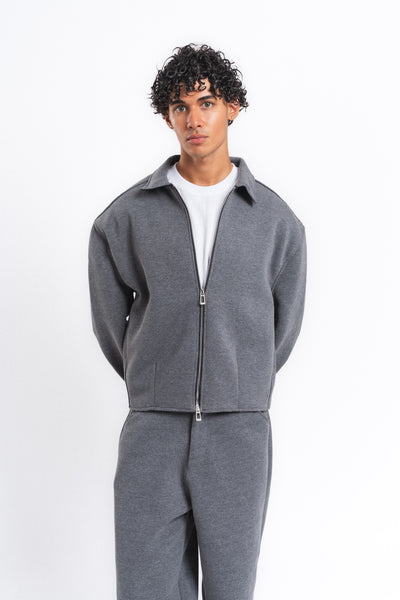 Core Fermuarlı Minimal Sweat Ceket Antrasit