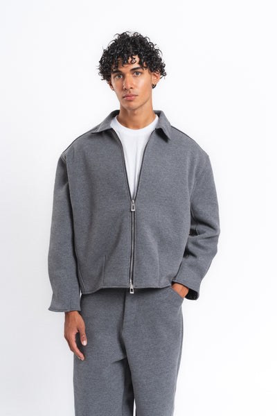 Core Fermuarlı Minimal Sweat Ceket Antrasit