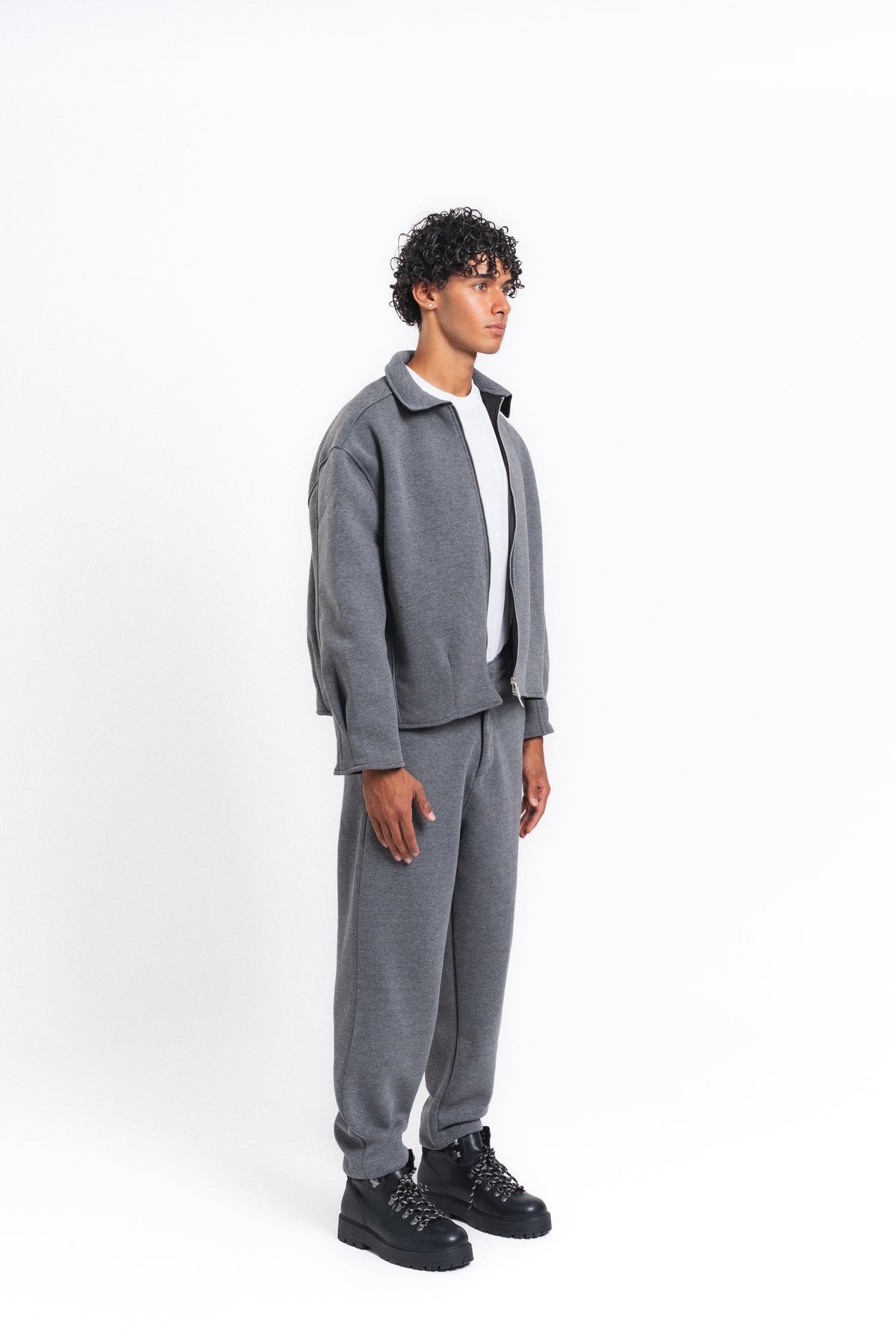 Core Fermuarlı Minimal Sweat Ceket Antrasit