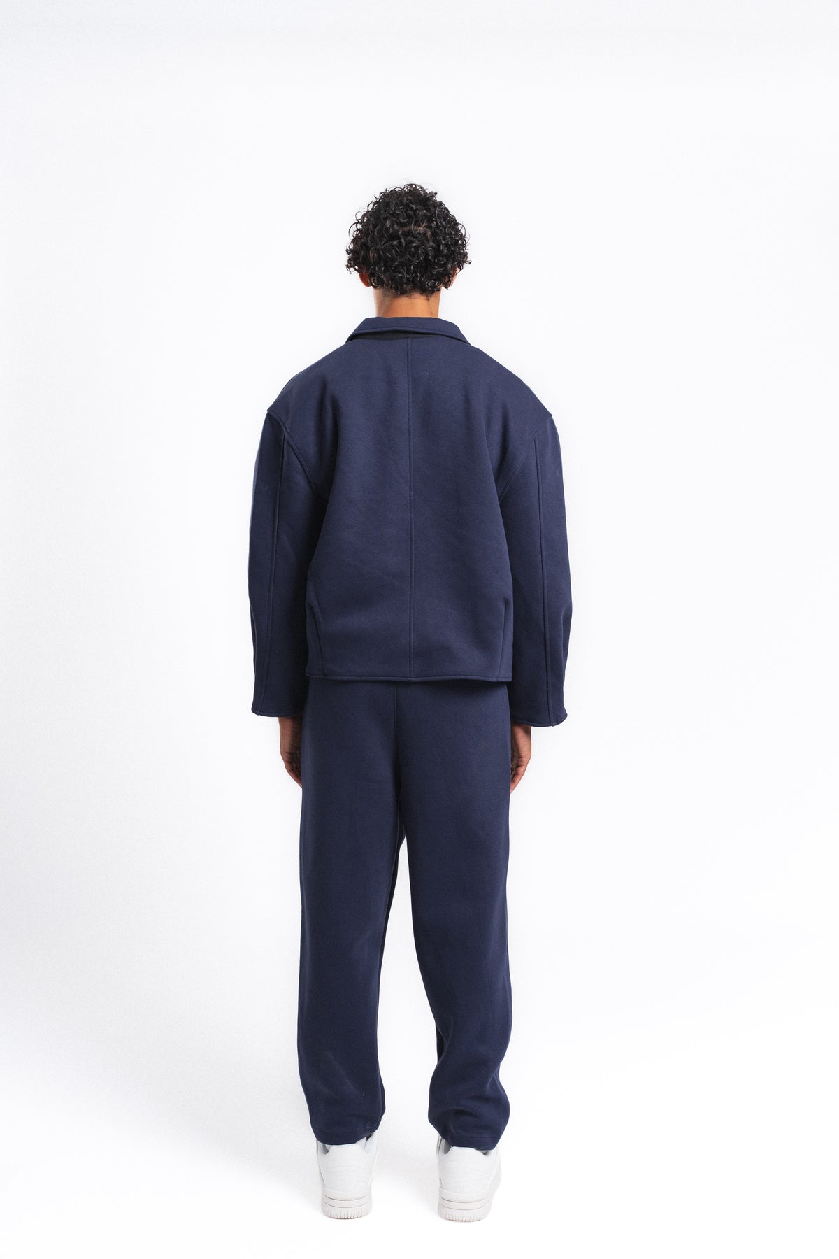 Core Fermuarlı Minimal Sweat Ceket Lacivert