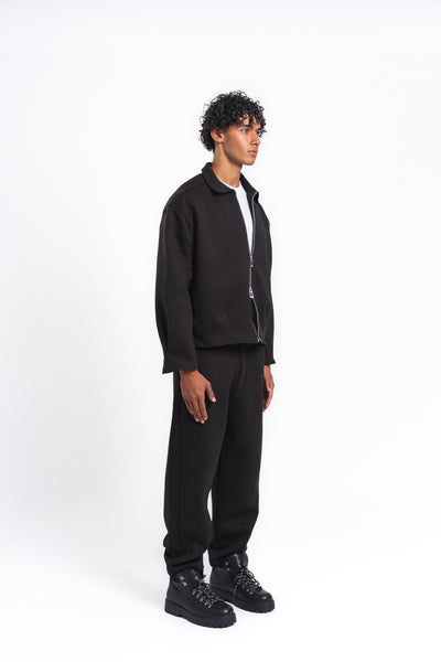 Core Fermuarlı Minimal Sweat Ceket Siyah