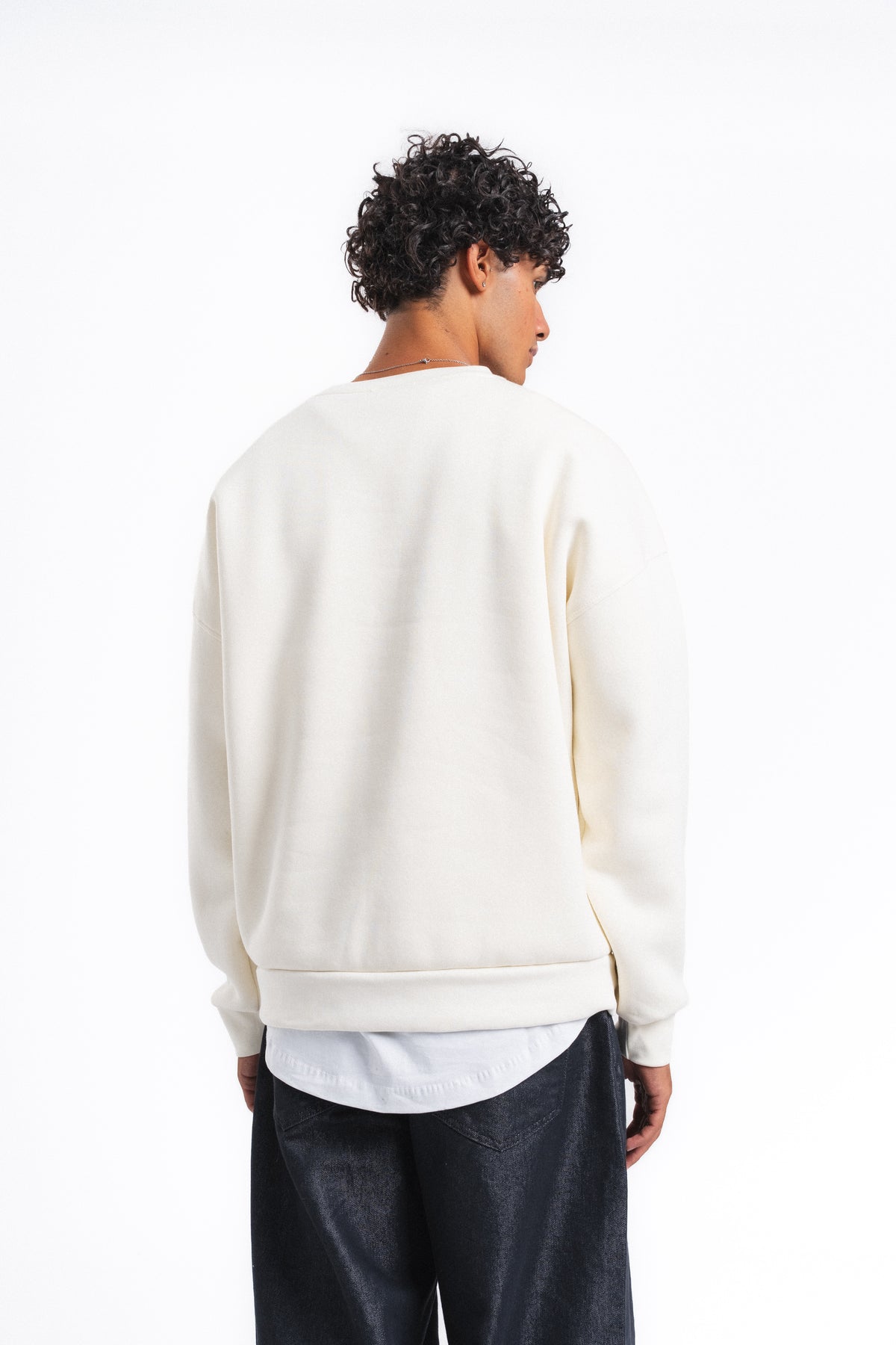 Couture Kabartma Logolu Sweatshirt Ekru