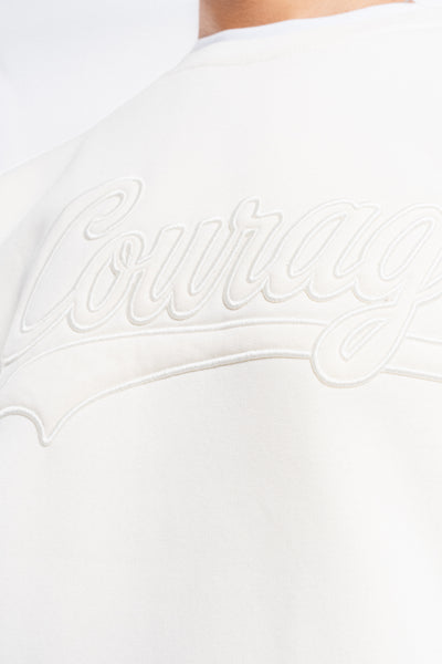 Couture Kabartma Logolu Sweatshirt Ekru