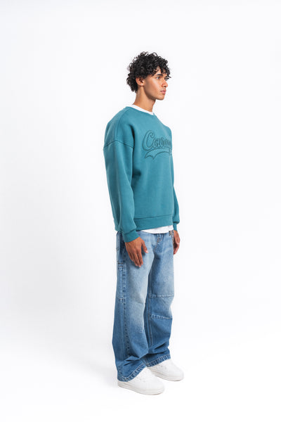 Couture Kabartma Logolu Sweatshirt Petrol