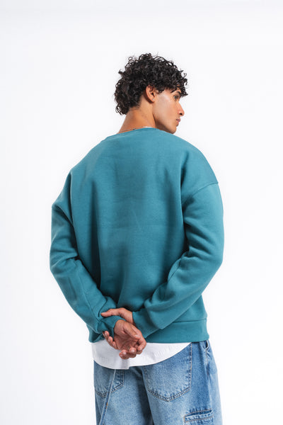 Couture Kabartma Logolu Sweatshirt Petrol