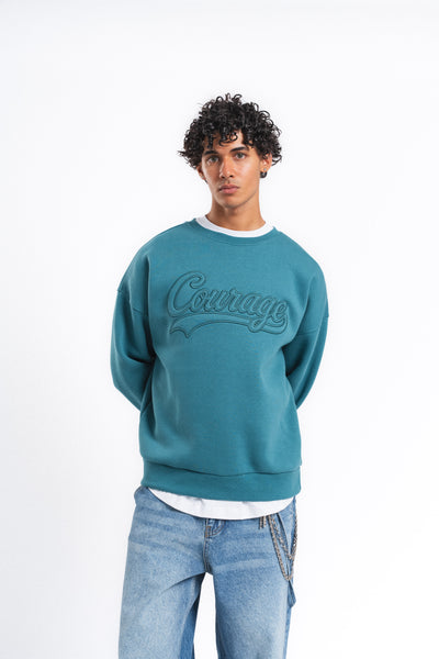 Couture Kabartma Logolu Sweatshirt Petrol