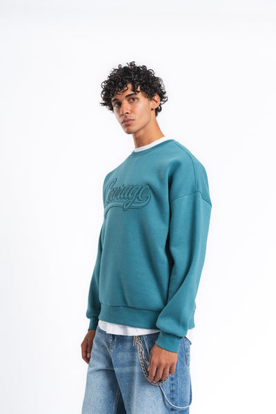 Couture Kabartma Logolu Sweatshirt Petrol