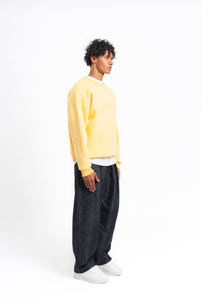 Couture Kabartma Logolu Sweatshirt - Sarı