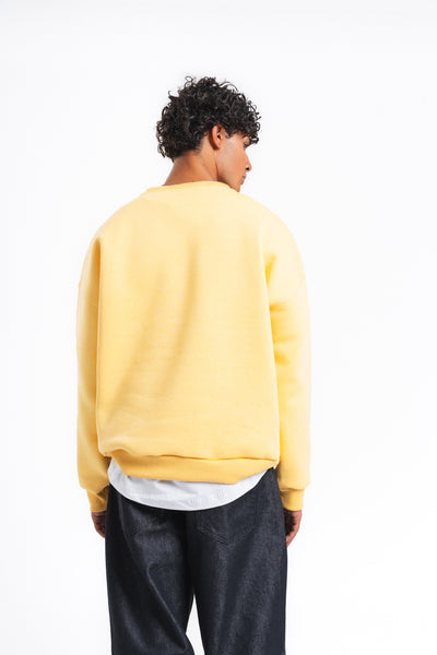 Couture Kabartma Logolu Sweatshirt - Sarı