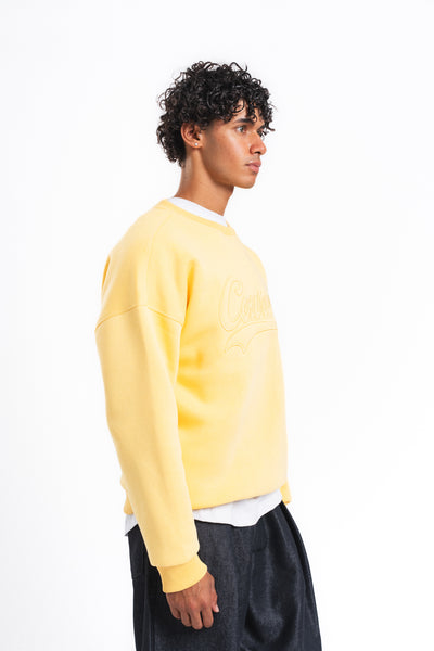 Couture Kabartma Logolu Sweatshirt - Sarı