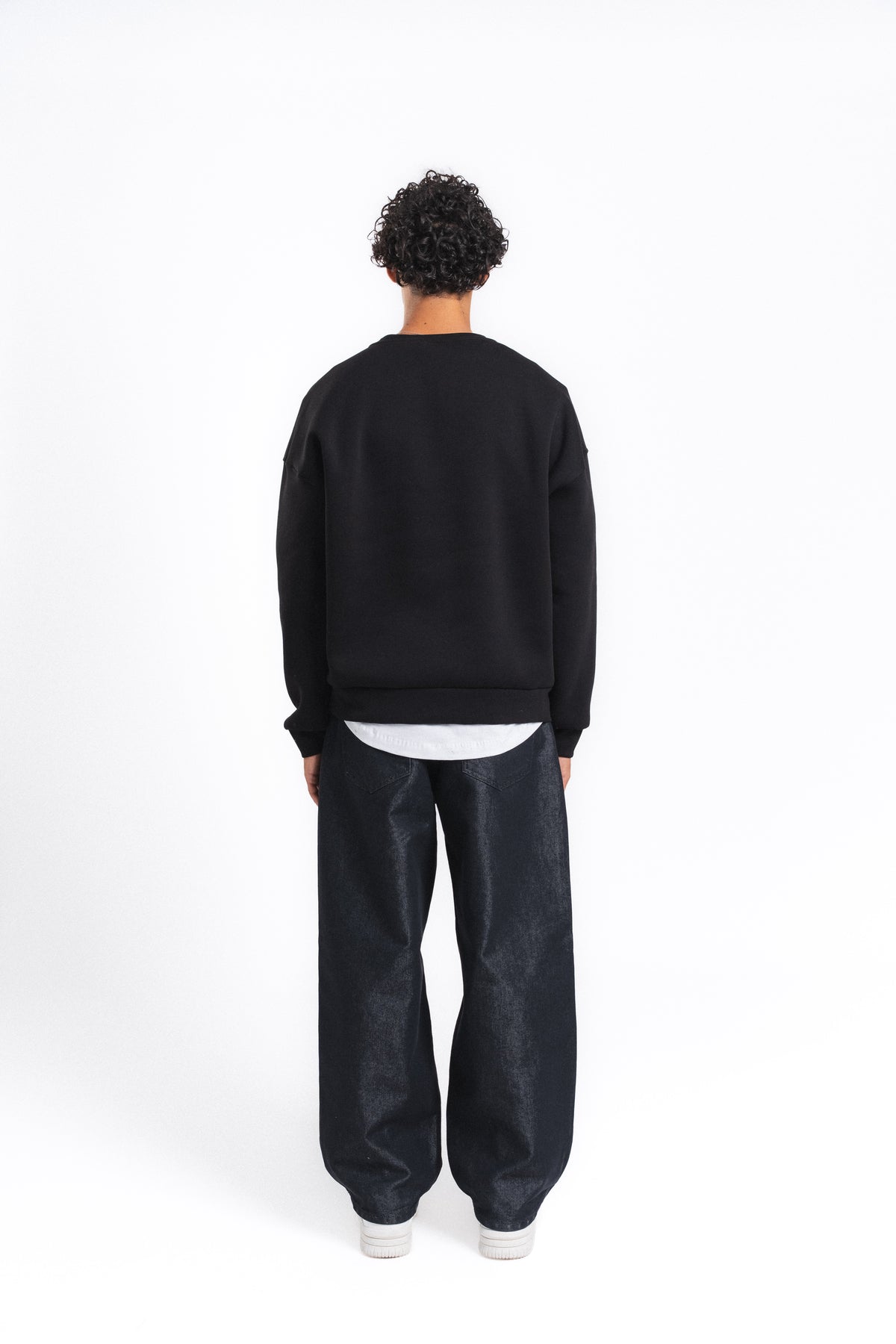 Couture Kabartma Logolu Sweatshirt Siyah