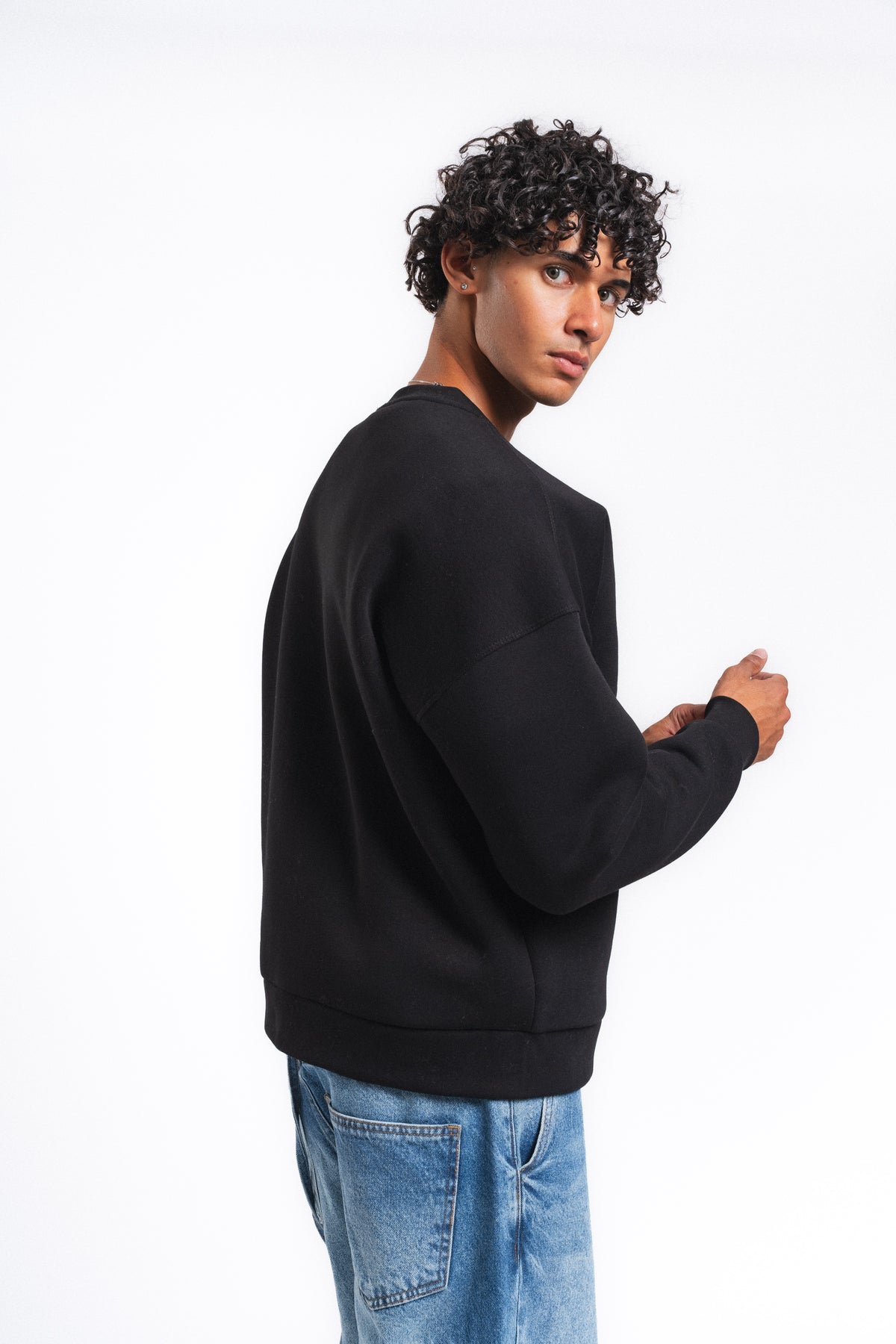 Unstoppable Logo Baskılı Sweatshirt Siyah