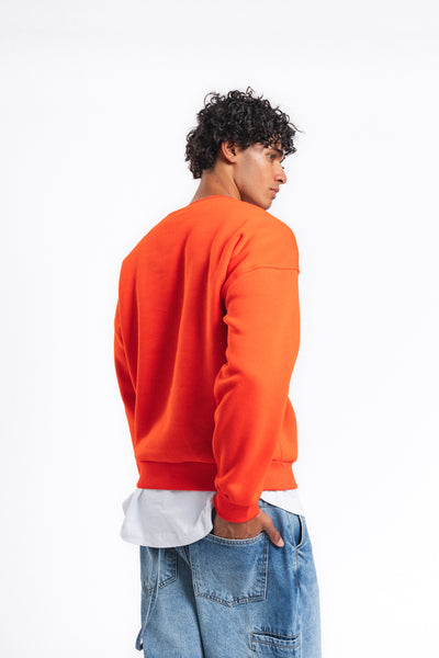 Unstoppable Logo Baskılı Sweatshirt Turuncu