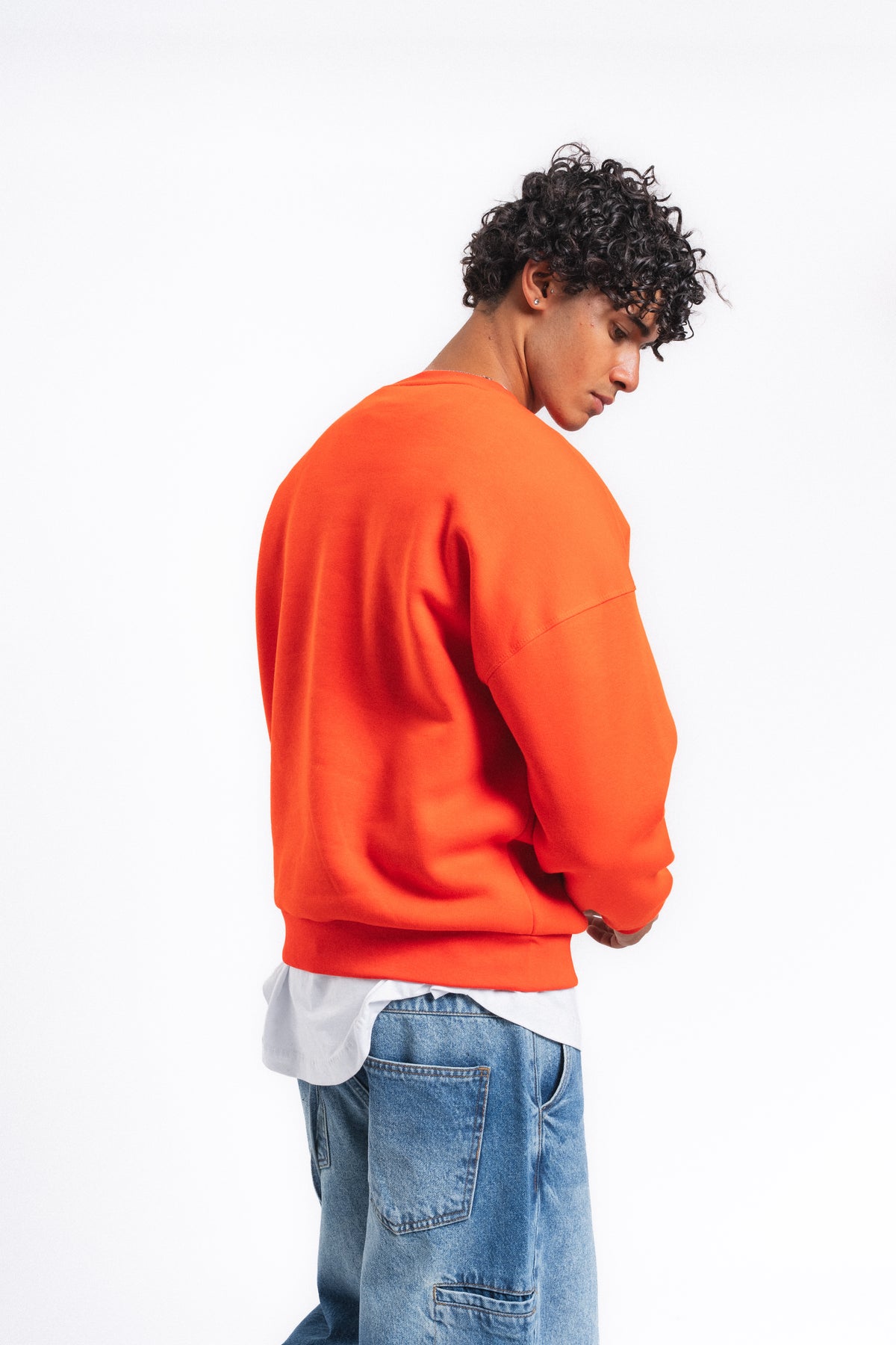 Unstoppable Logo Baskılı Sweatshirt Turuncu