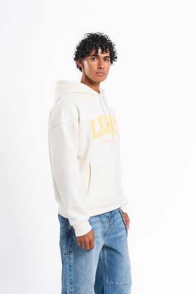Legacy Baskılı Kapüşonlu Sweatshirt Ekru
