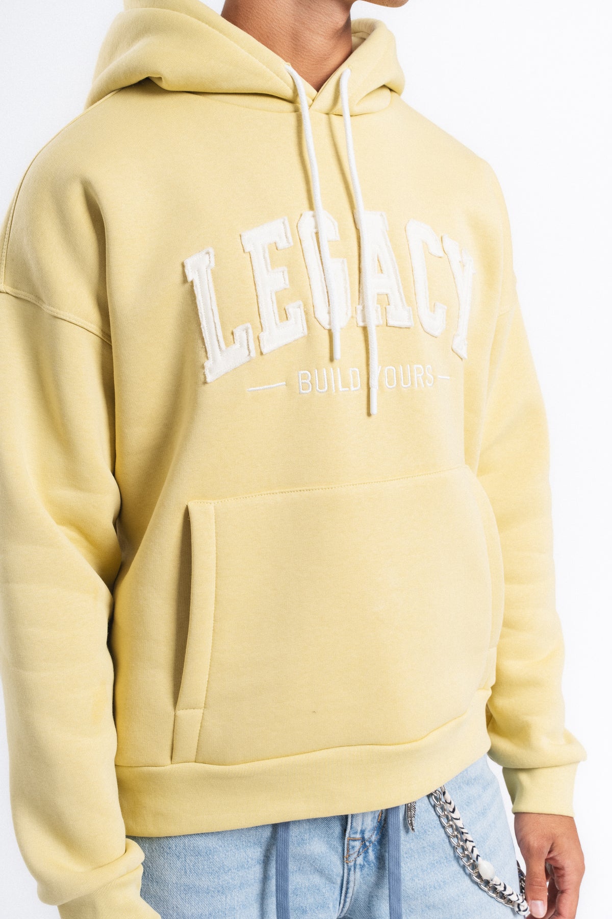 Legacy Baskılı Kapüşonlu Sweatshirt Sarı