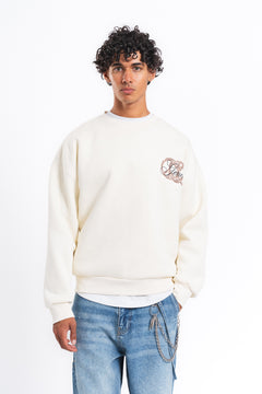 Generous Leopar Grafik Sweatshirt Ekru