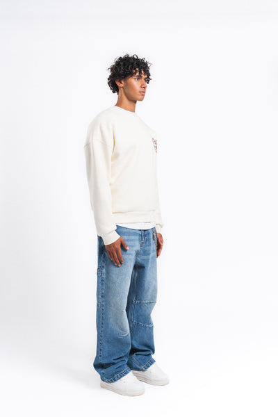 Generous Leopar Grafik Sweatshirt Ekru