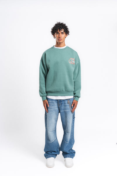 Generous Leopar Grafik Sweatshirt Mint