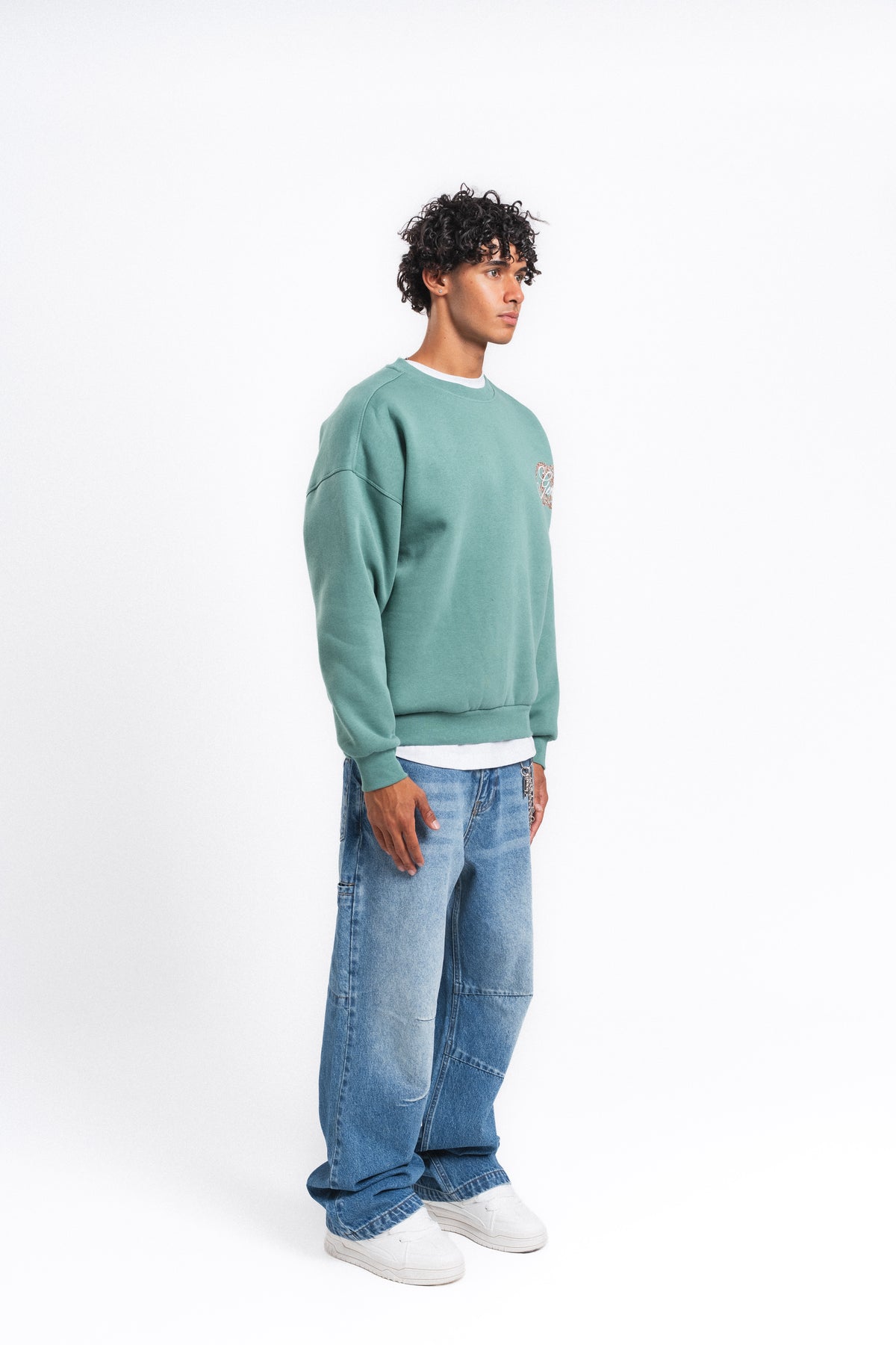 Generous Leopar Grafik Sweatshirt Mint