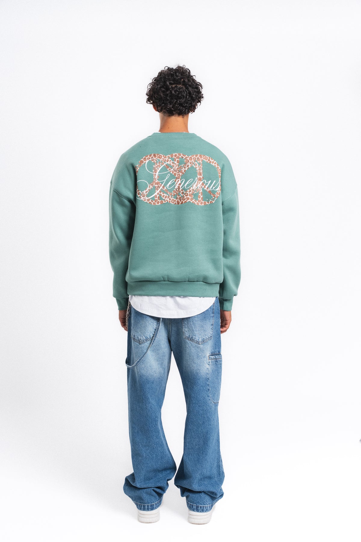 Generous Leopar Grafik Sweatshirt Mint