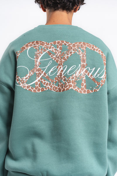 Generous Leopar Grafik Sweatshirt Mint