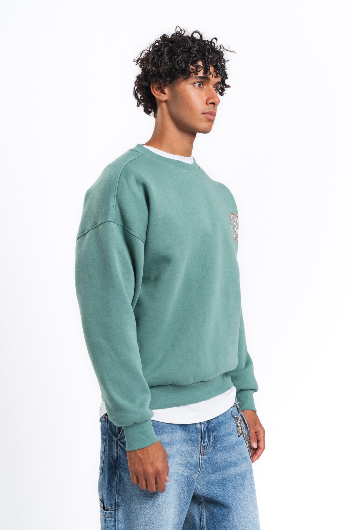 Generous Leopar Grafik Sweatshirt Mint