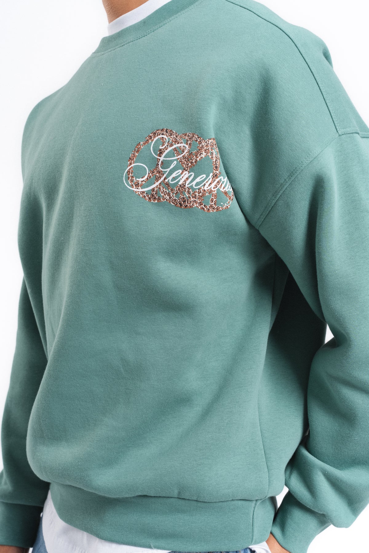 Generous Leopar Grafik Sweatshirt Mint
