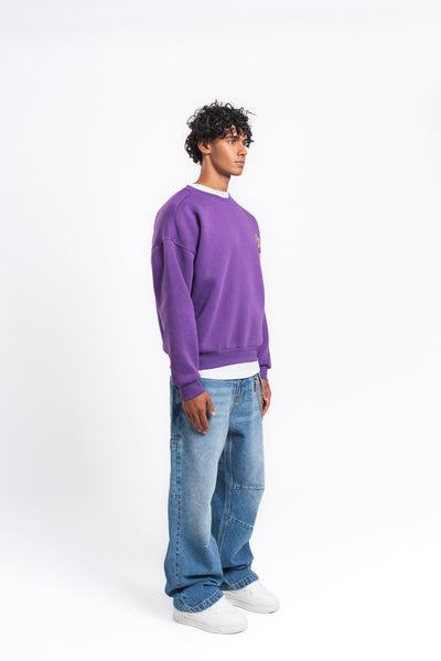Generous Leopar Grafik Sweatshirt Mor