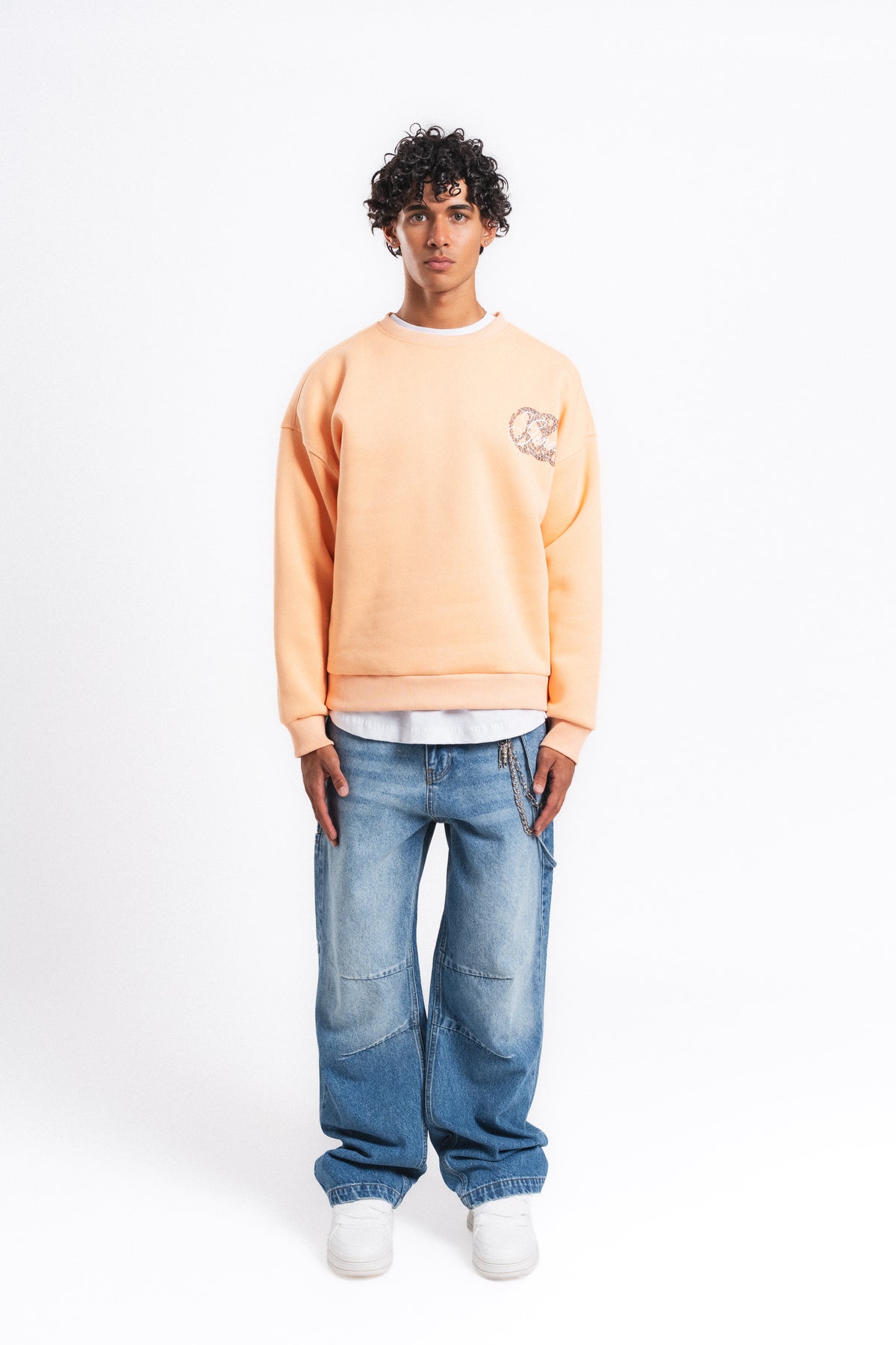 Generous Leopar Grafik Sweatshirt Somon