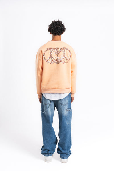 Generous Leopar Grafik Sweatshirt Somon