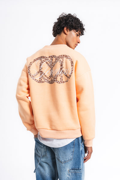 Generous Leopar Grafik Sweatshirt Somon