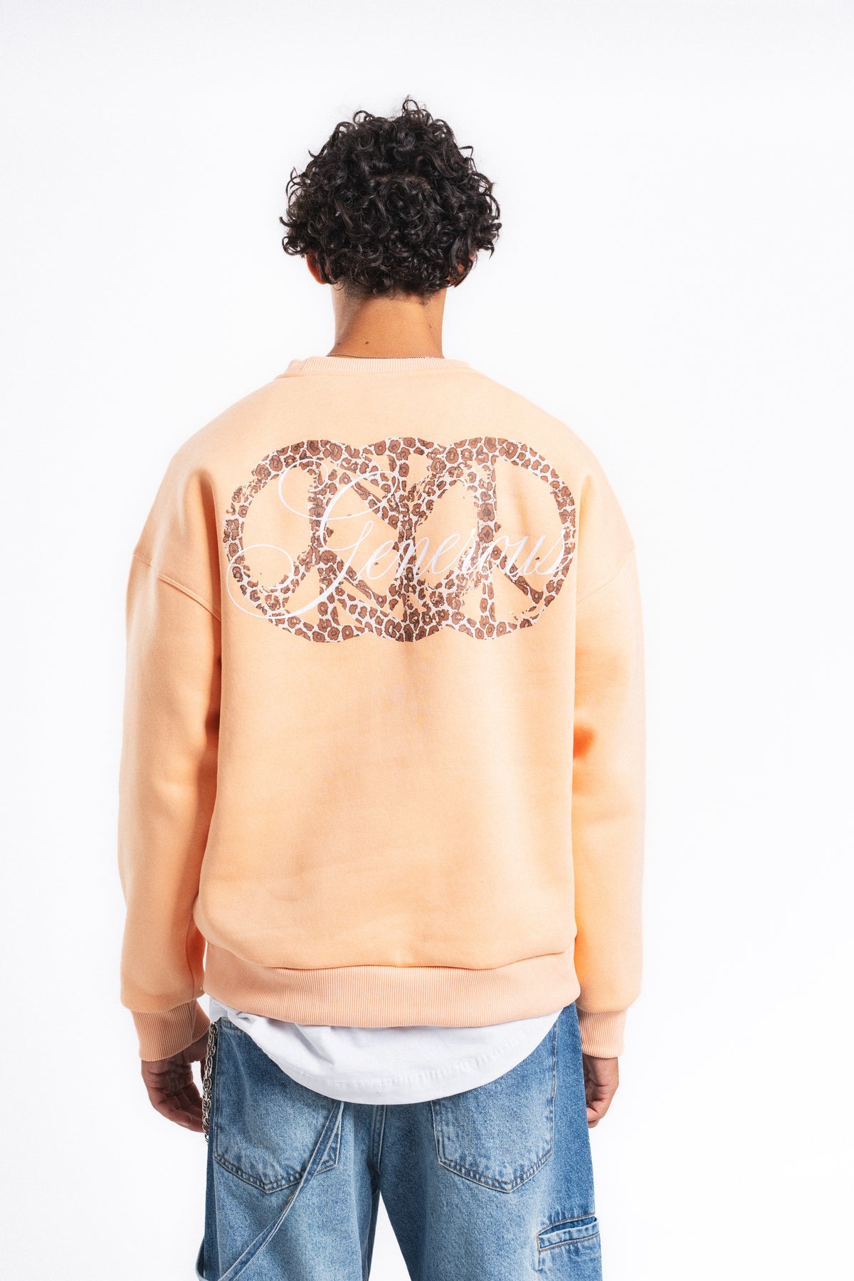 Generous Leopar Grafik Sweatshirt Somon