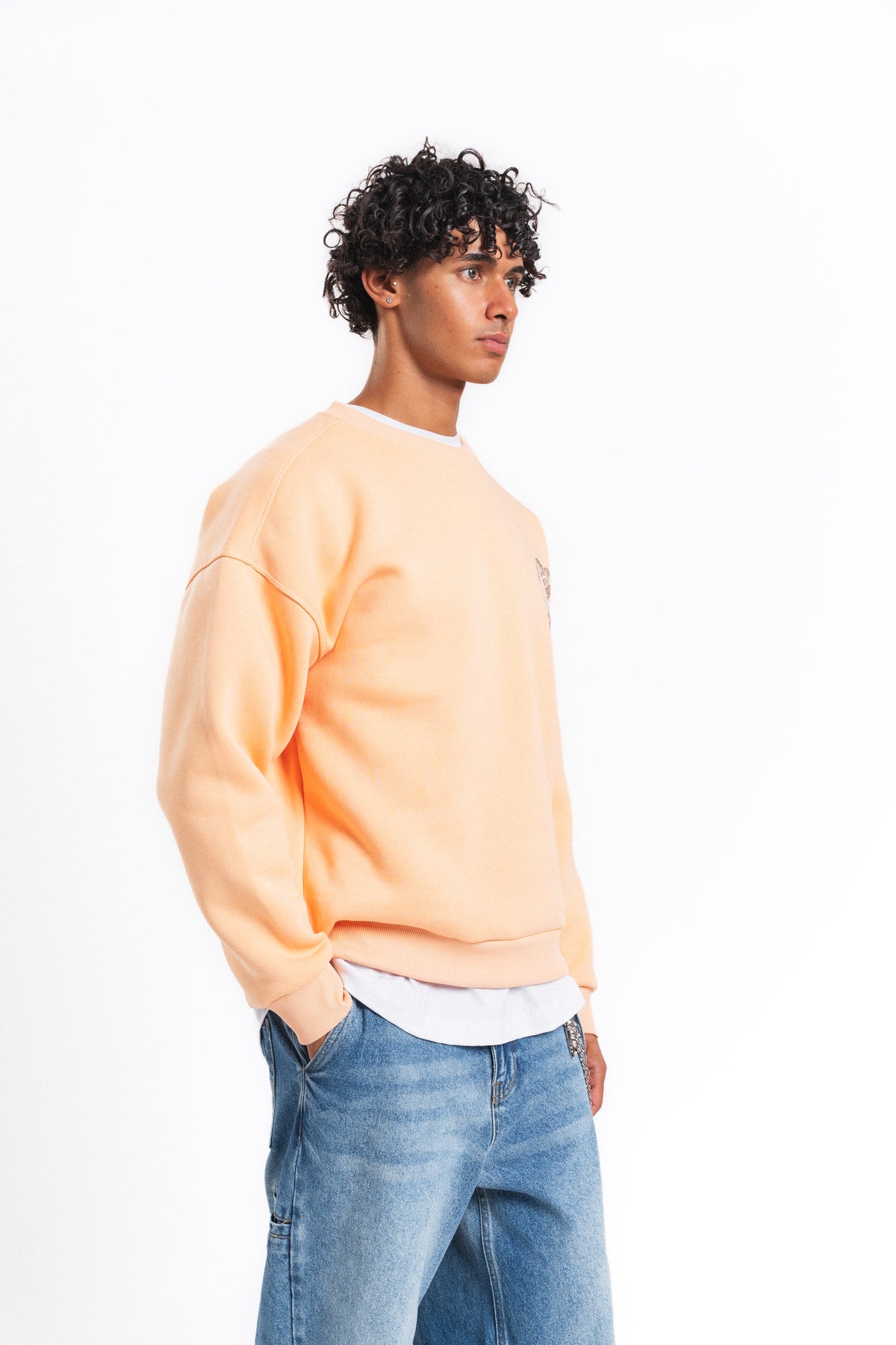 Generous Leopar Grafik Sweatshirt Somon