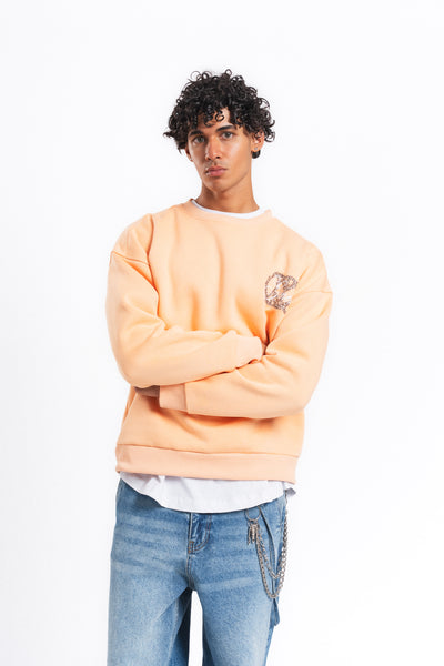 Generous Leopar Grafik Sweatshirt Somon